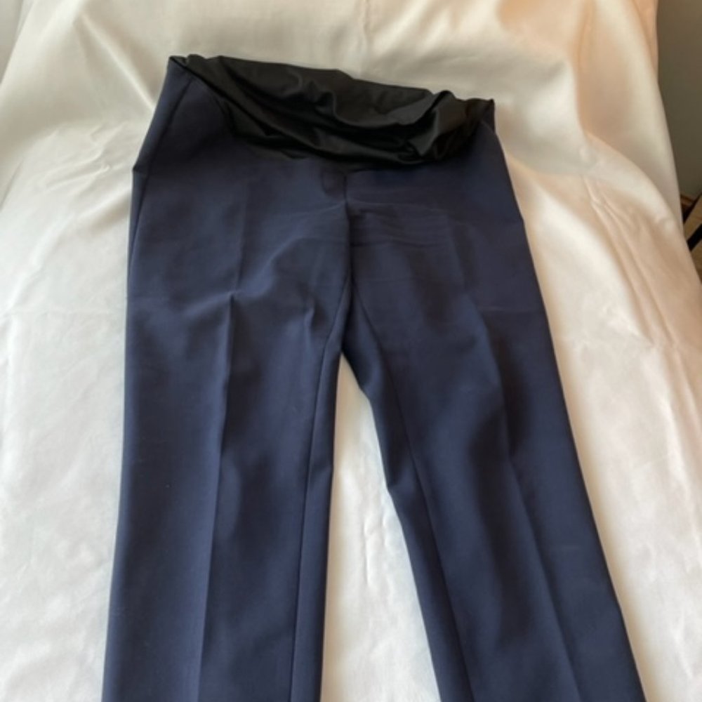 LOFT, maternity dress pants, navy, size 8